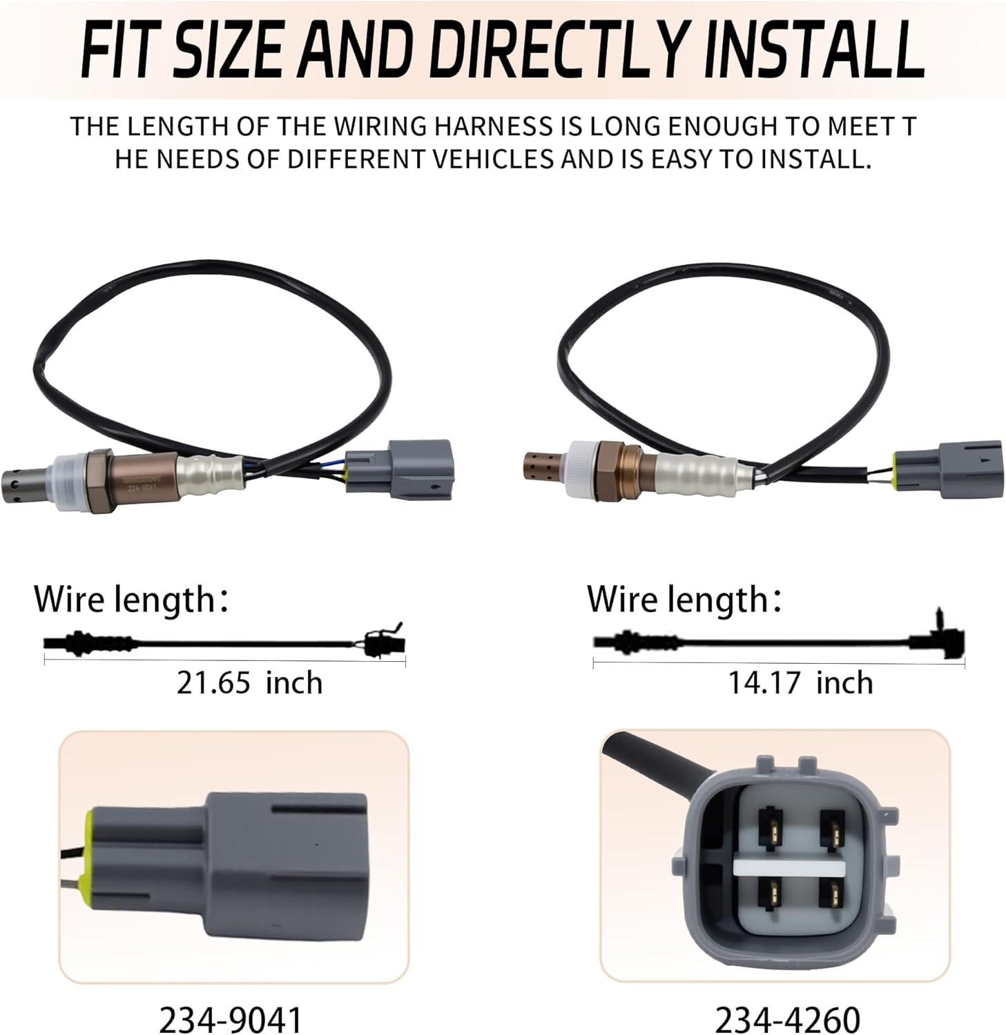 Upstream and Downstream Oxygen O2 Sensor Compatible with Toyota 2003-2011 Camry,2004-2008 RAV4,for Lexus ES350 Scion tC 2008-2010 Replace#234-9041,234-4260