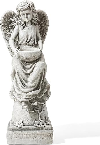 Miniatura 8 de Glitzhome GH50521 - Estatua religiosa de decoración de jardín de la Virgen María, 31 pulgadas, beige antiguo