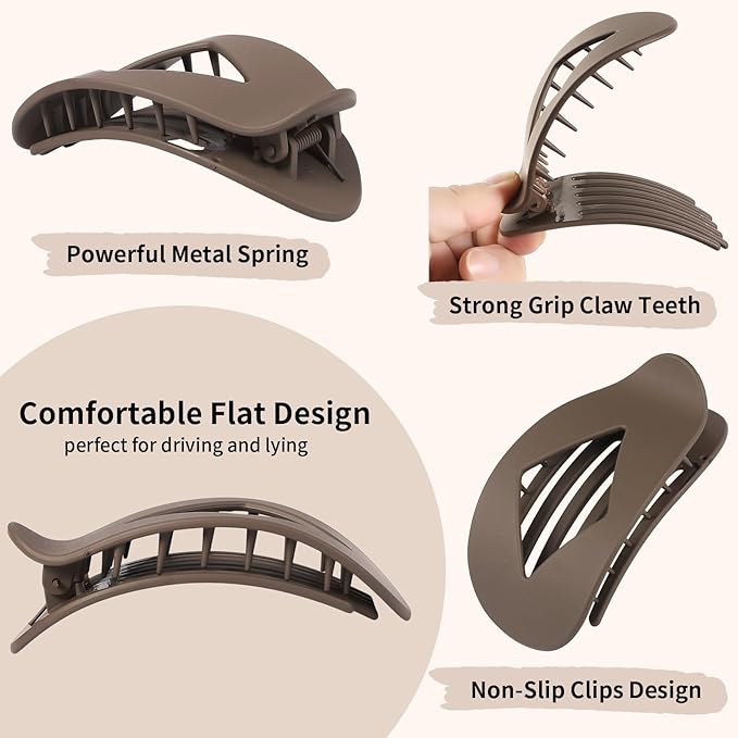 10 Pinzas Planas para Cabello Mujer, 10.7 cm, Leopardo miniatura 3