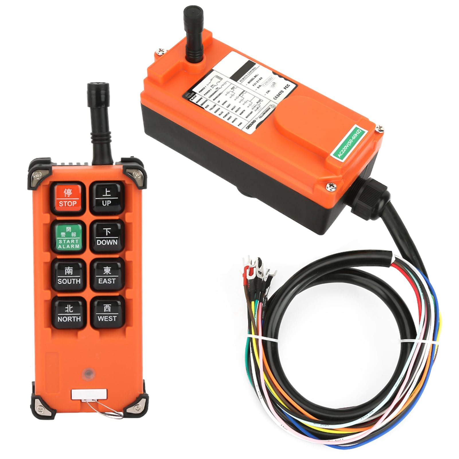 Transmisor de Control Remoto de 220V IP65 con 8 Teclas para Polipasto