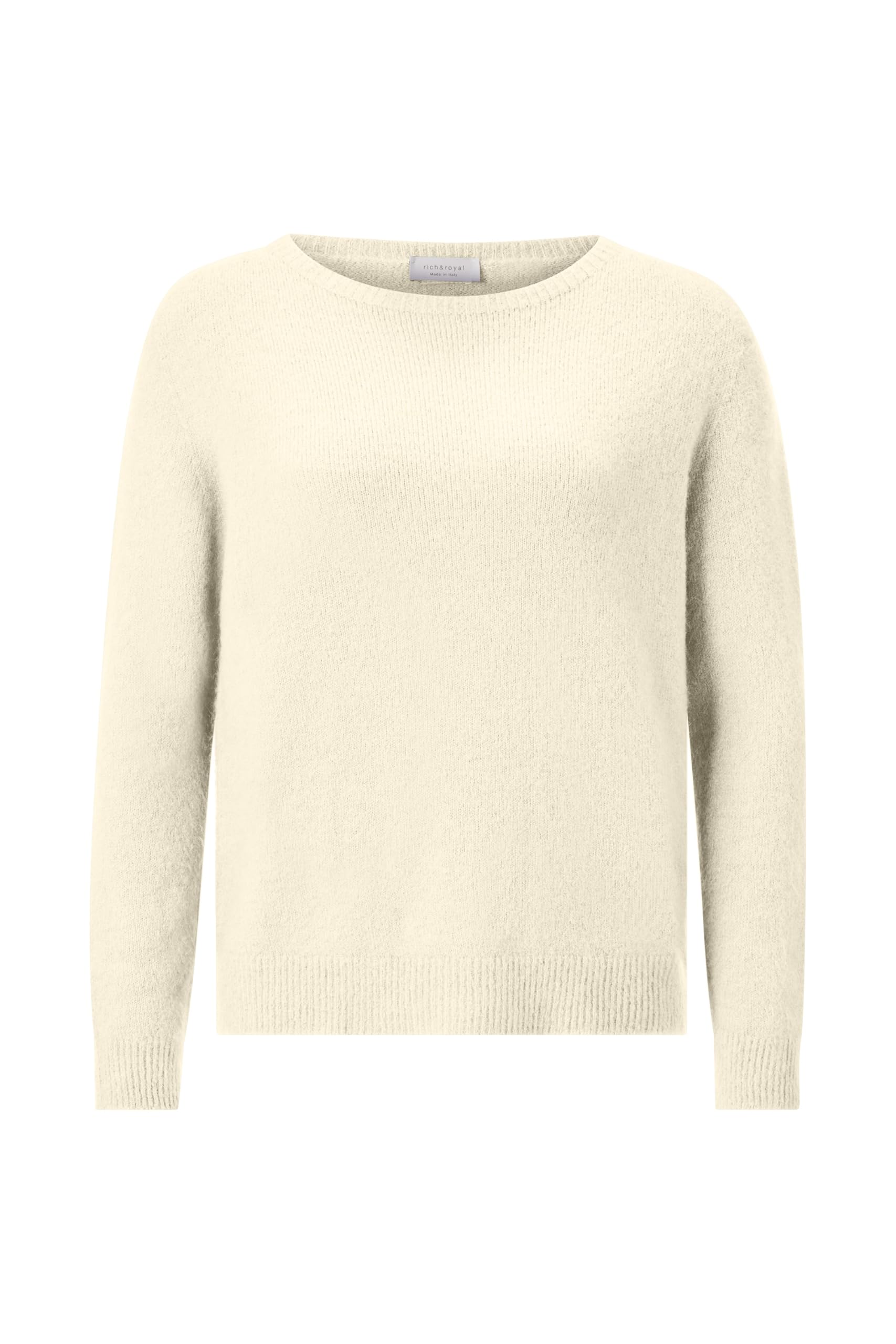 Rich & Royal Strickpullover COZY CREW NECK mit Alpaka offwhite (20) L