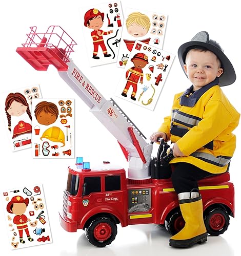 Miniatura 5 de 48 hojas de calcomanías de bombero para niños, calcomanías de bombero con temática de bombero, suministros de fiesta, escuela, recompensa,