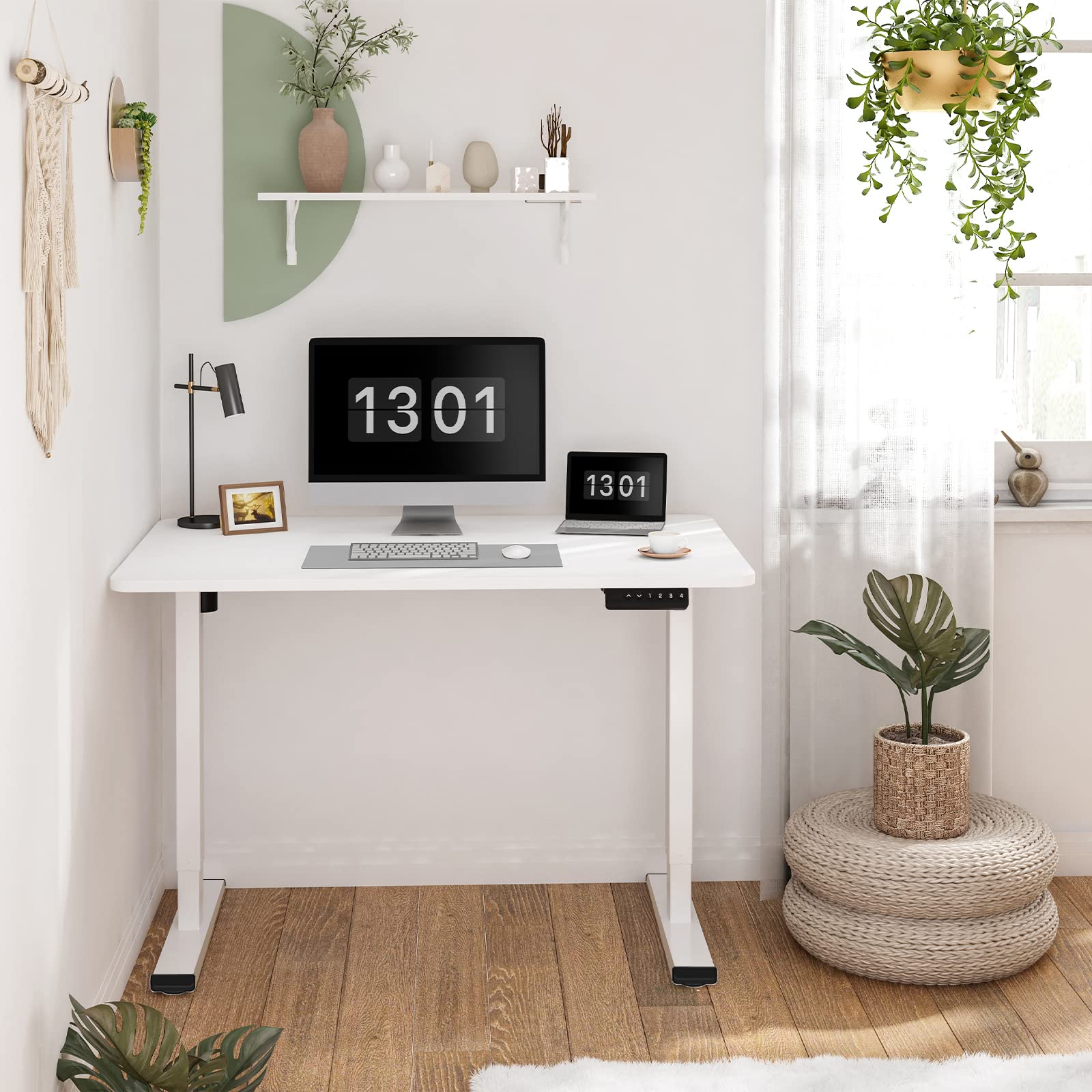 FLEXISPOT EN1 Electric Height Adjustable Standing Desk 48 x 24 Inches