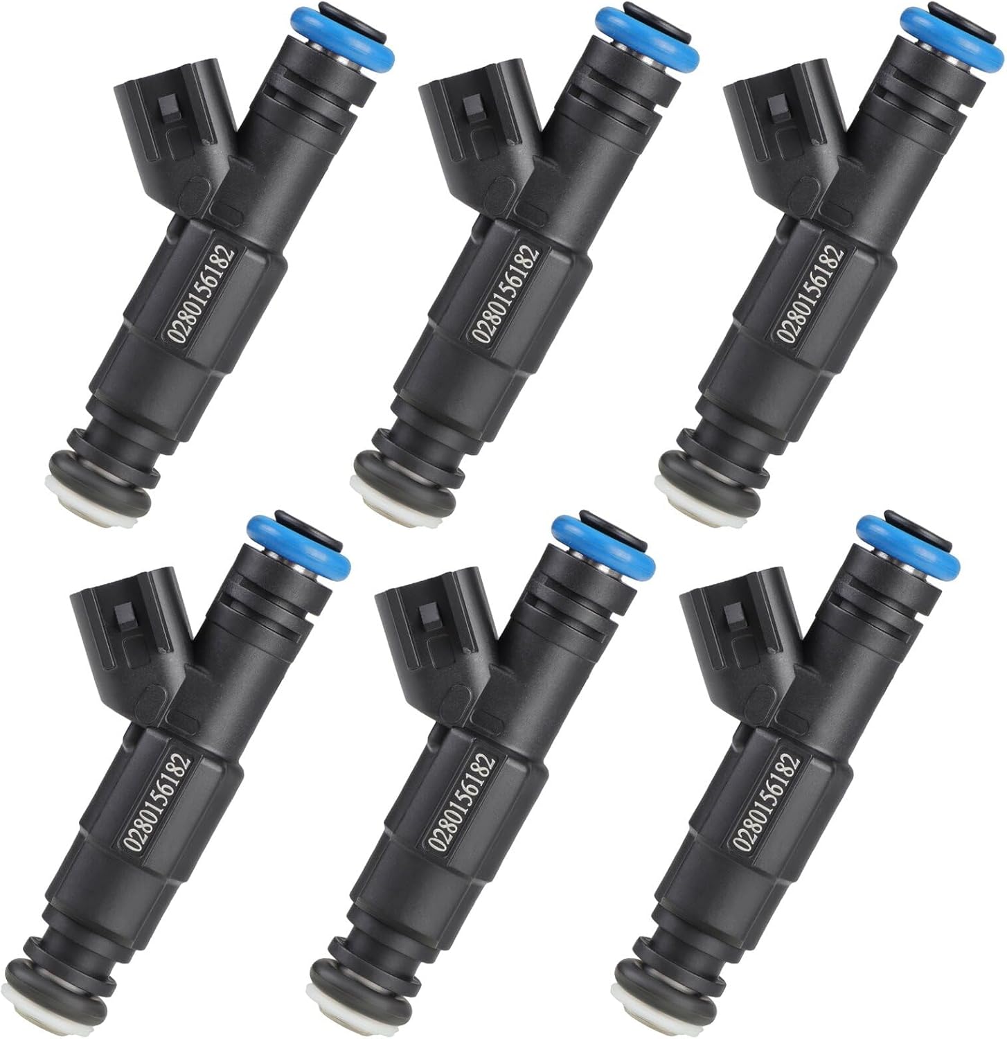 SCITOO 6Pcs 4 Holes Fuel Injector Fit for Chevy for Equinox for 2005 2006 2007 2008 2009, for Pontiac for Torrent for 2006 2007 2008 2009, 0280156182 FJ704 832-11208 89017615