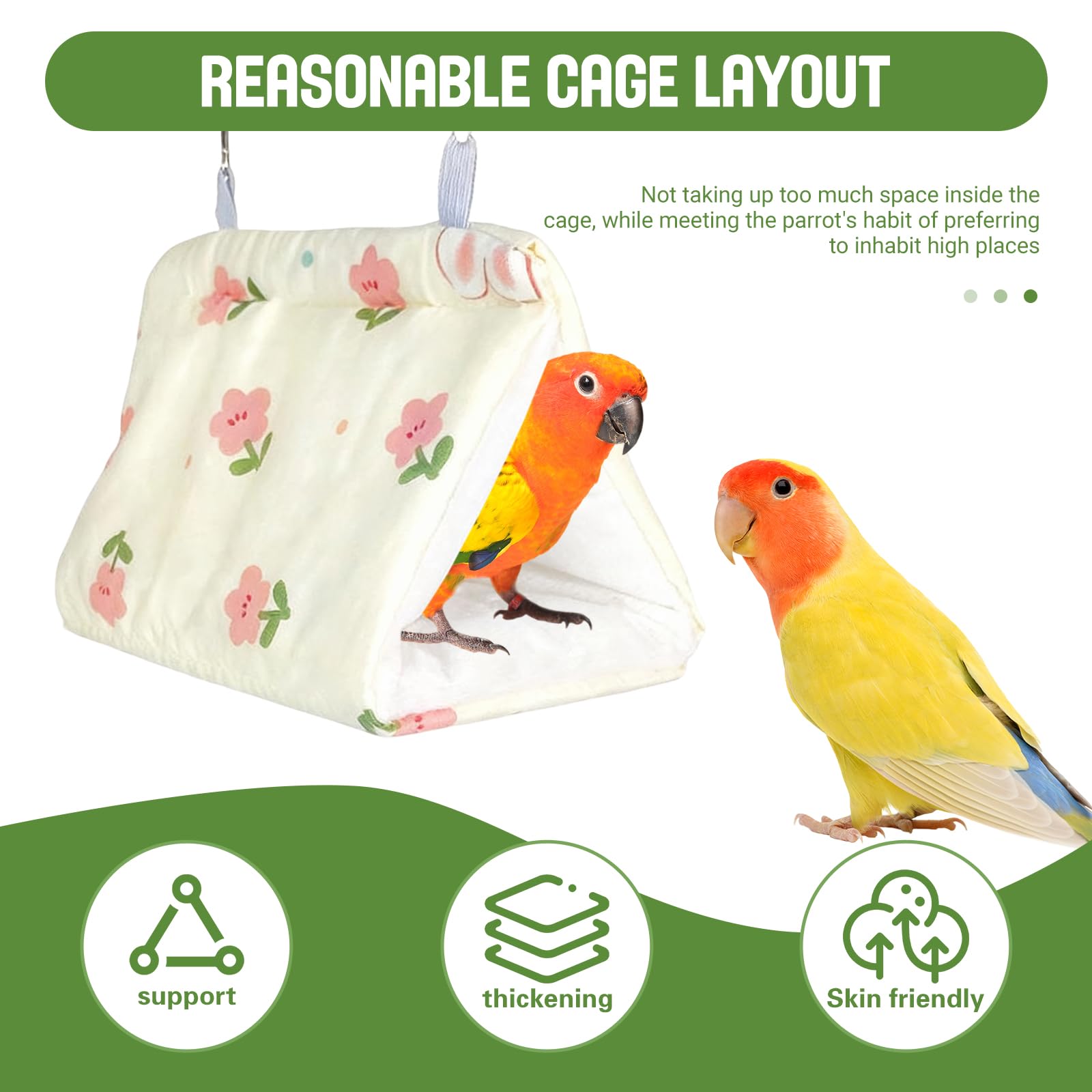 Casa de nido de pájaros cálida de invierno, felpa esponjosa, 17,5 cm x 10 cm, cama colgante de invierno cálida para pájaros, nido de loro, cabaña para loros, periquitos, cacatúas, periquitos