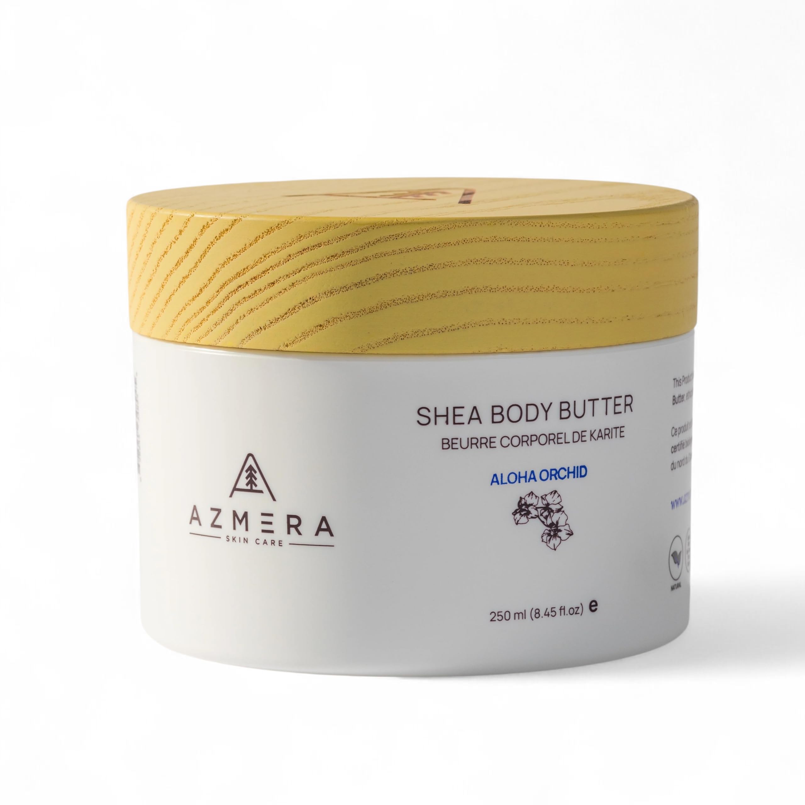 AZMERA Handcrafted Whipped Shea Body Butter – Luxurious Orchid Scented Moisturizer for Dry, Sensitive Skin with Argan Oil & Vitamin E – Vegan,