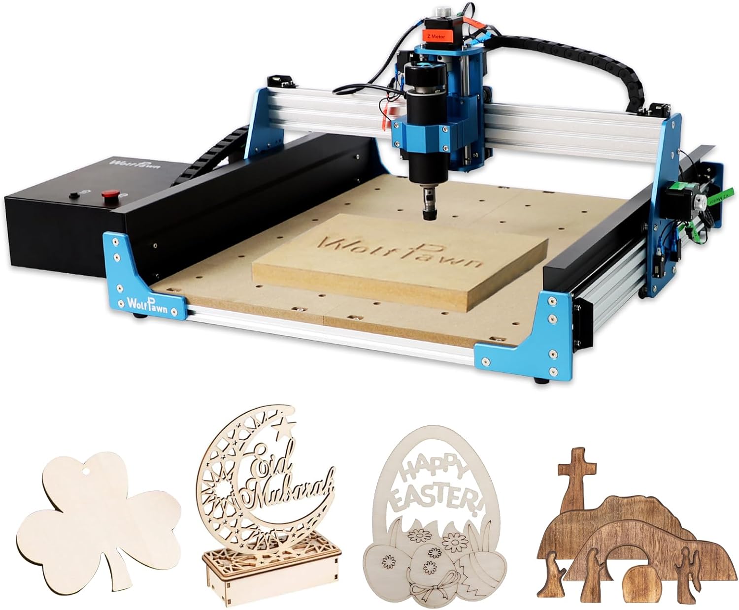 CNC Router Machine,3-Axis All-Metal with Steel Wheel Engraver Milling Machine,500W Trimmer & Linear Rail Driven,Working Area 15.75”x15.75”x2.95”,Acrylic Cutting Milling,GRBL Control (4040 PRO)