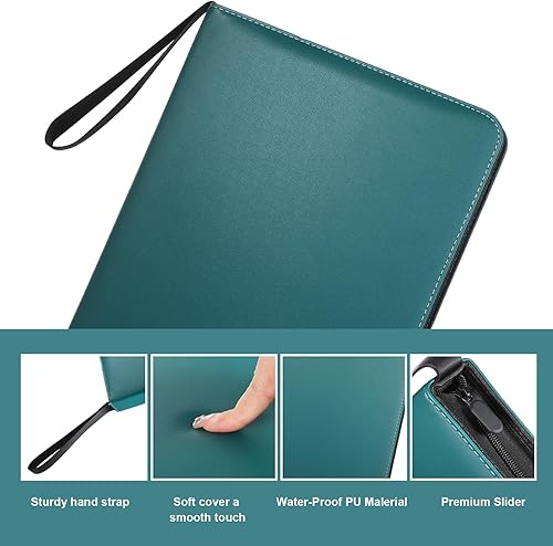 Miniatura 5 de Paquete de 3 carpetas de tarjetas intercambiables impermeables con 900 bolsillos, álbum comercial, carpeta de colección de tarjetas con cremallera,