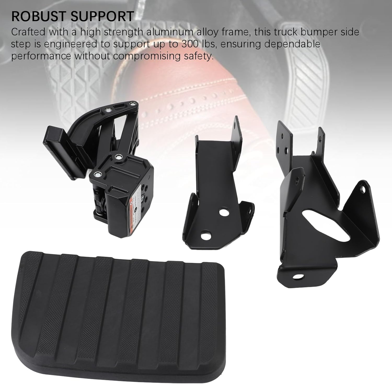 Truck Bed Side Step Retractable Aluminum Alloy Frame Anti Slip 300lbs Load Capacity Tailgate Bedstep Replacement for Super Duty 2023 2025 Models