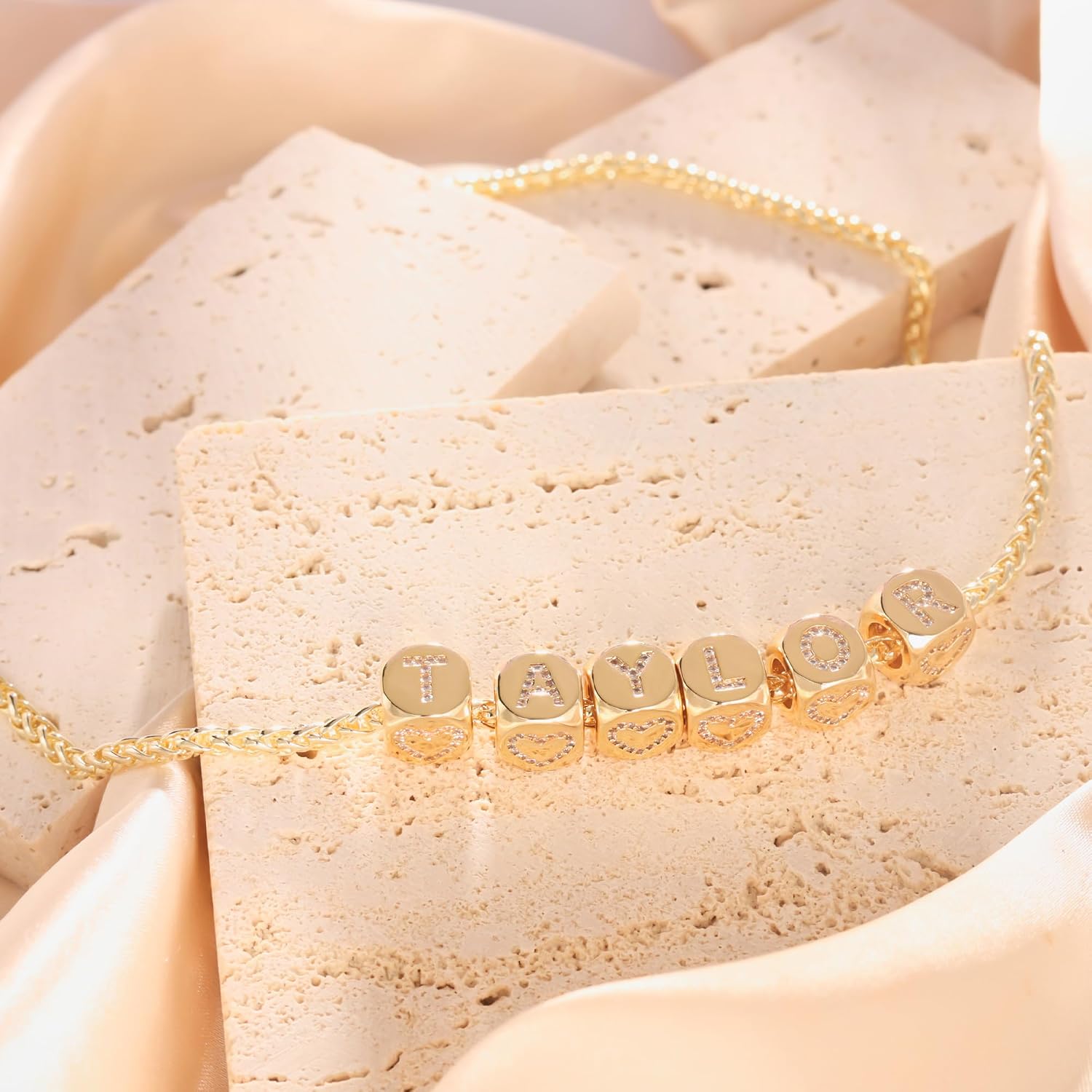 Letter Charms for Necklace and Bracelets,14K Gold Plated Women's Bead Charms, A-Z Alphabet Initial Beads Name Pendant DIY Jewelry Birthday Gift for Women image 2