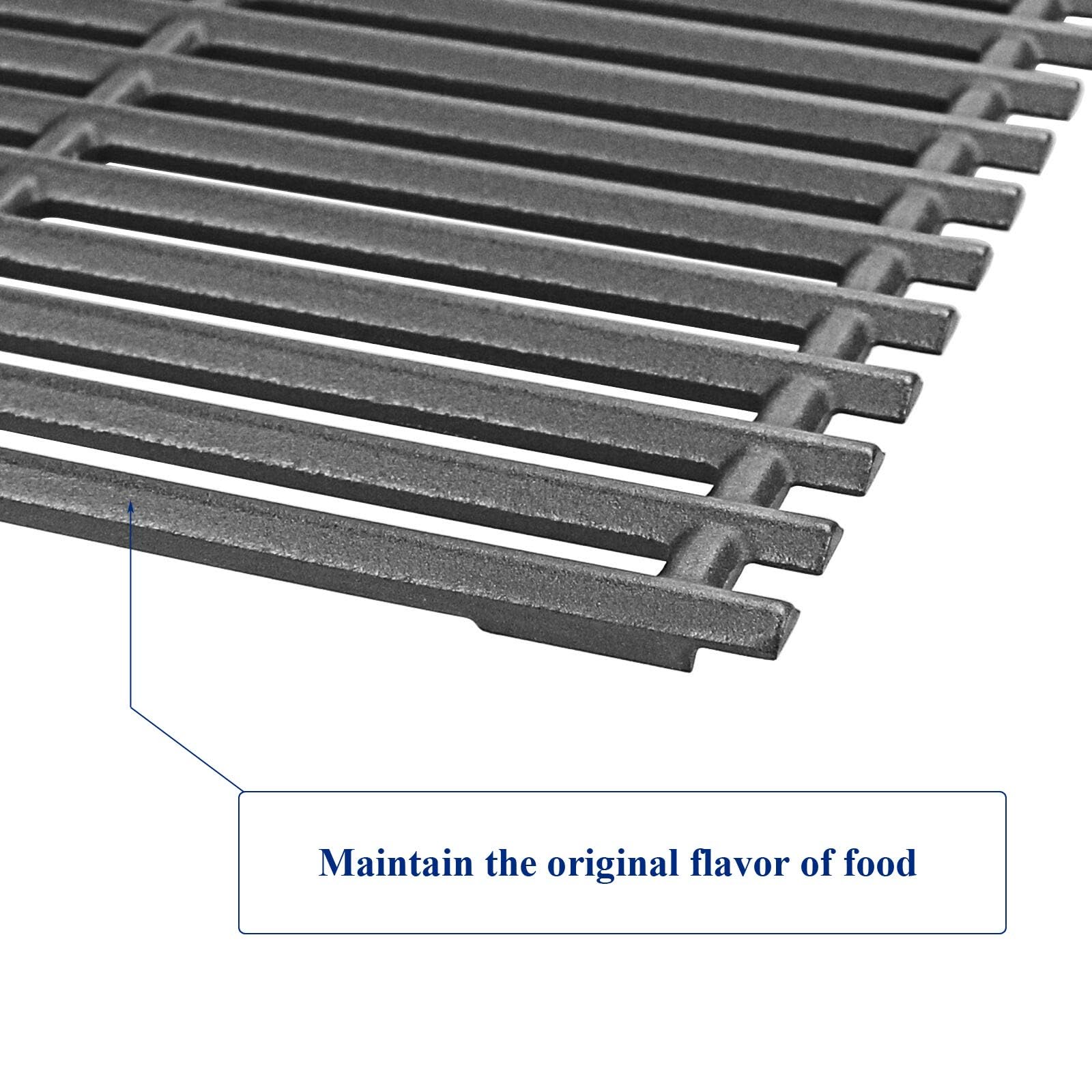 GFTIME Żeliwny ruszt do grillowania 43,2 x 24 cm, zamiennik rusztu Napoleon Triumph 495, Charbroil Performance 440S Grill, żeliwny ruszt do grilla, 3 sztuki akcesoriów do grilla