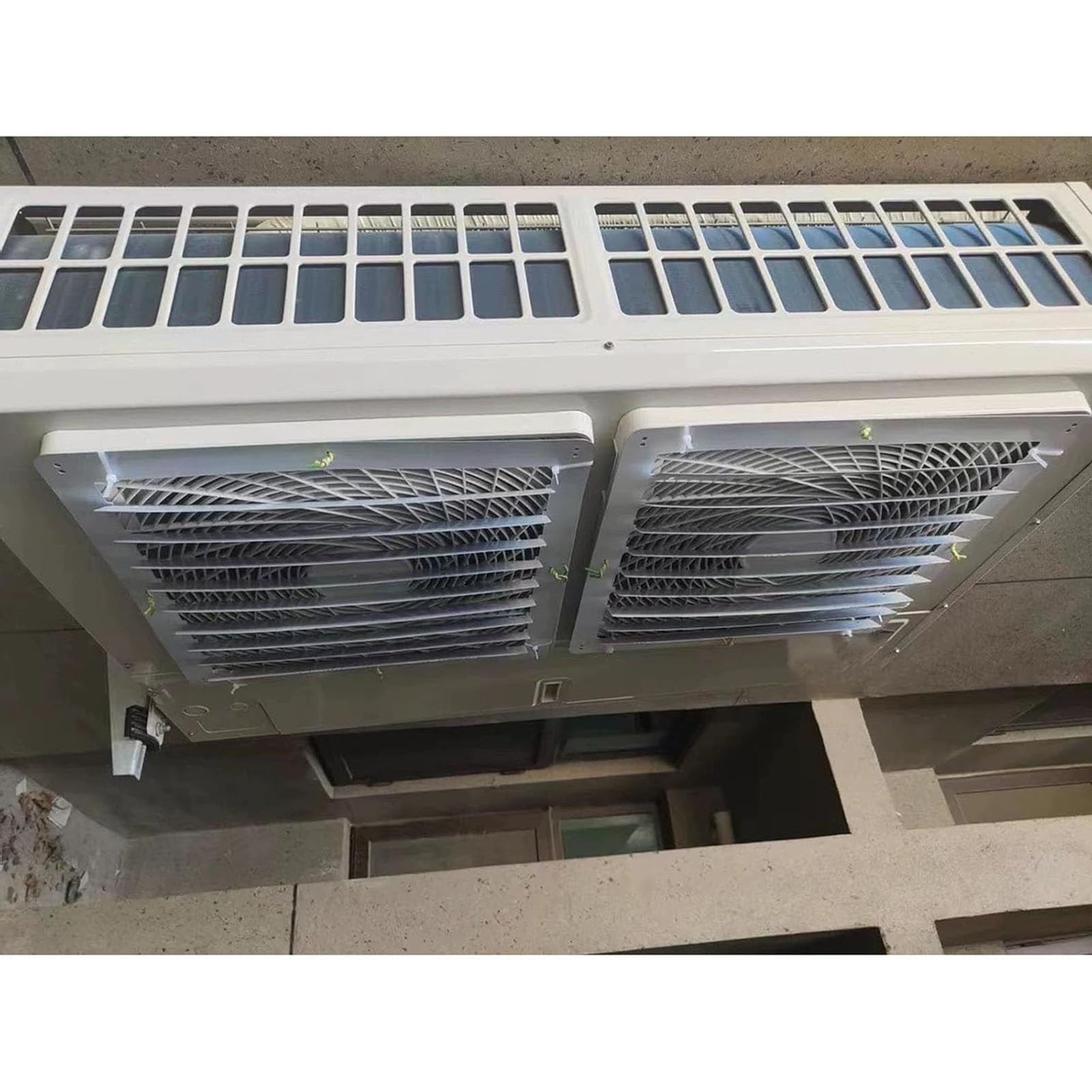 Support de Protection et Grille de déflecteur pour climatiseur extérieur - Déflecteur de Protection en Acier Inoxydable pour compresseur de climatiseur, écran de Ventilation (carré 58 x 58 c