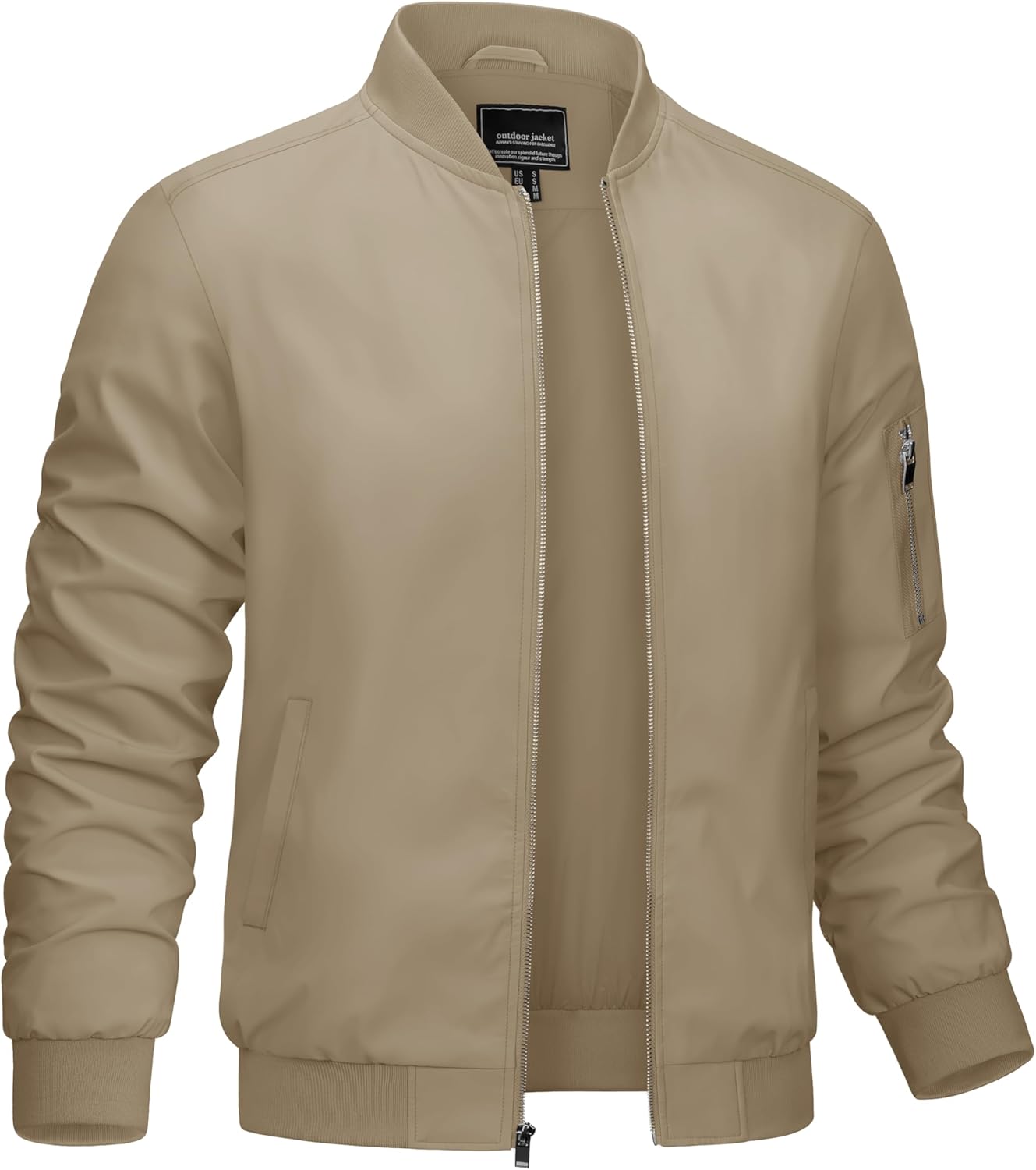 CRYSULLY Men’s Bomber Jacket Lightweight Spring Fall Casual Windbreaker Full Zip Outwear Coat CRYSULLY Men’s Bomber Jacket Lightweight Spring Fall Casual Windbreaker Full Zip Outwear Coat