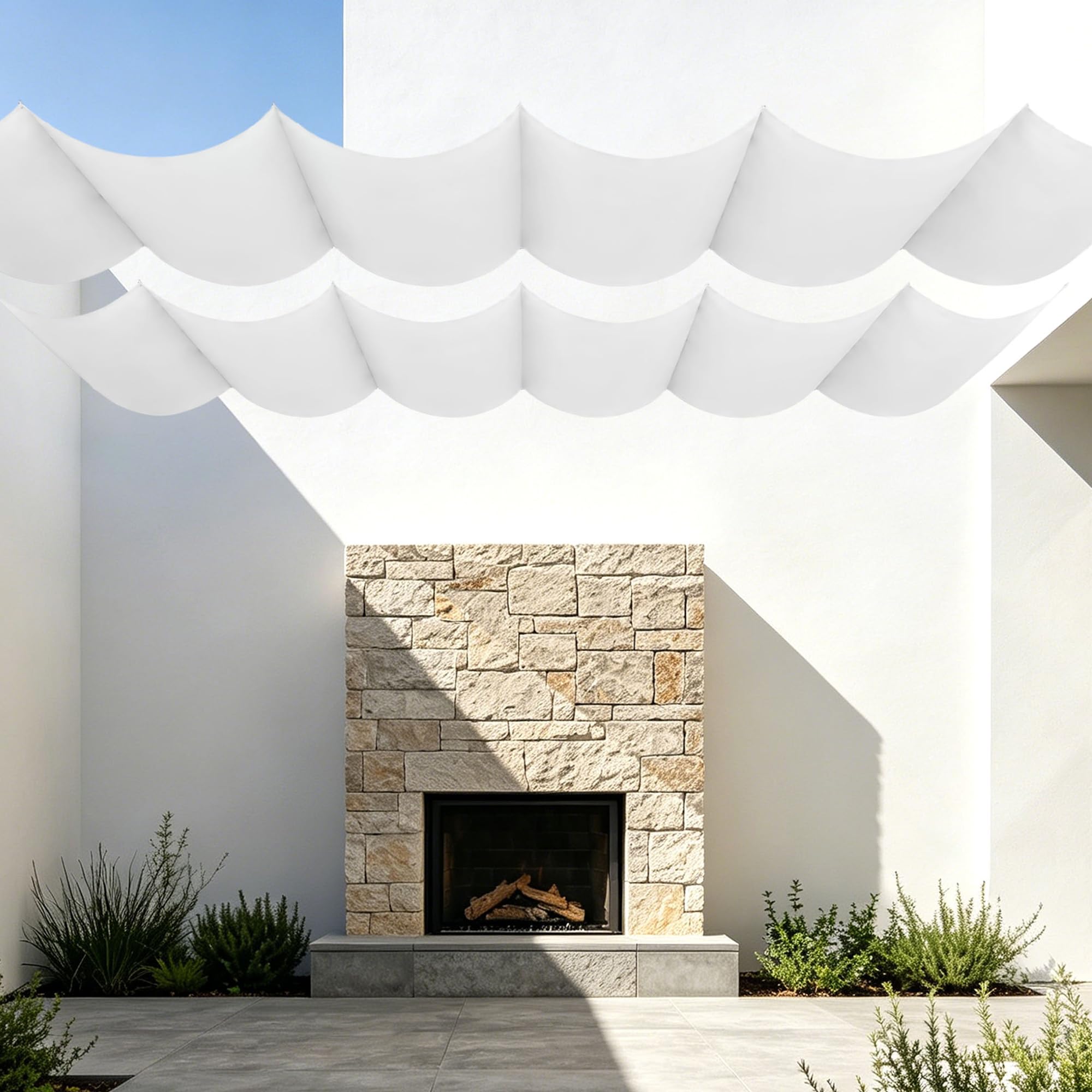 Voile d'ombrage jardin 800x320cm pour ombrager une terrasse extérieure ou un grand espace repas