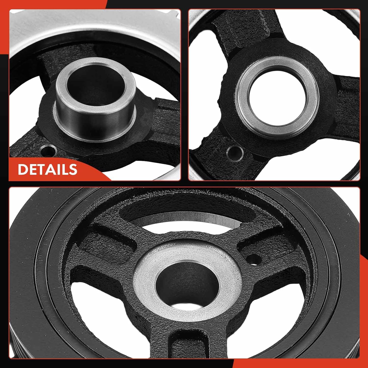 A-Premium Engine Harmonic Balancer Crankshaft Pulley Compatible with Mazda MX5 Miata 2006-2015, DOHC L4 2.0L