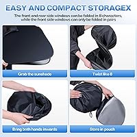 Vista 7 de T TGBROS Parasol para parabrisas de automóvil Toyota 4Runner 2010-2024, grueso, bloqueo UV y opaca, privacidad plegable, 8 piezas, accesorios