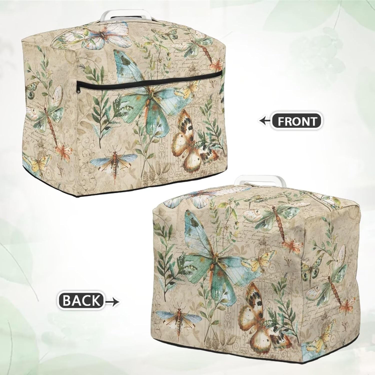 Butterfly Sewing Machine Cover with Convenient Pocket Protective & Dust Cover Compatible with Standard Sewing Machines & Accessories
