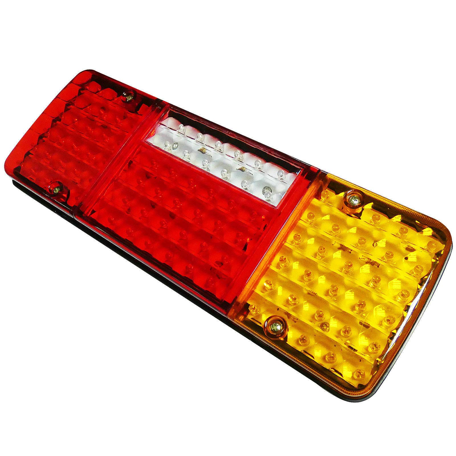 J/J Luci posteriori a LED, 12 V, 5 funzioni, design ultra sottile, per camion, rimorchio, ribaltabile, autocarro, camper ecc., 2 pezzi