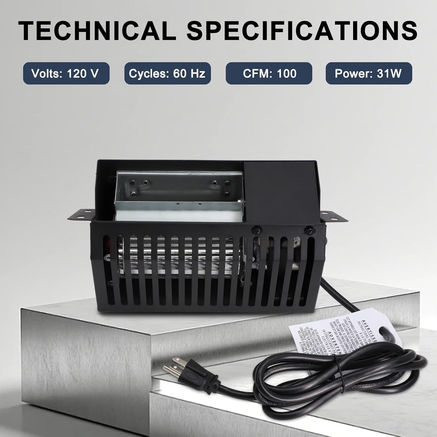 Circulator Blower Fan CB36 Fit for US Stove, Ashley, King, Vogelzang Wood Stoves Replace for 891492, CB36, B36, 80442, 69354