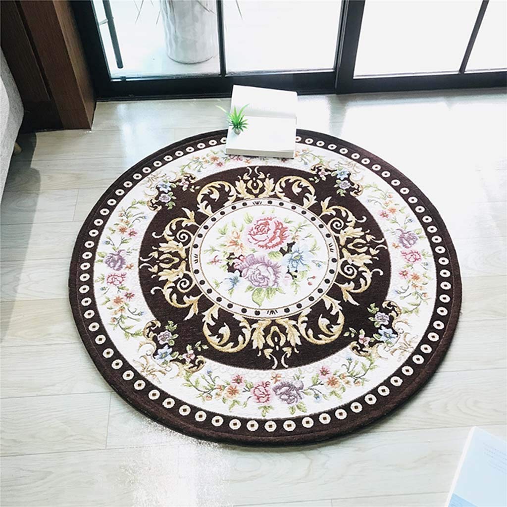 Tapis européen antidérapant rond résout les glissades jacquard 80cm