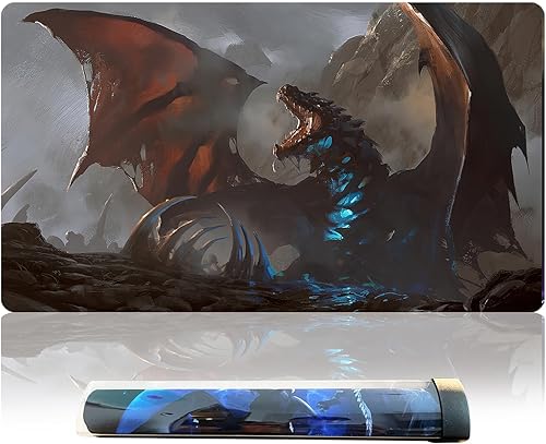 Tapete de juego TCG, tamaño de 27.6 x 15.7 in, alfombrilla de mouse compatible con MTG RPG CCG Trading Card Game Mats Original Play Mat Diseños