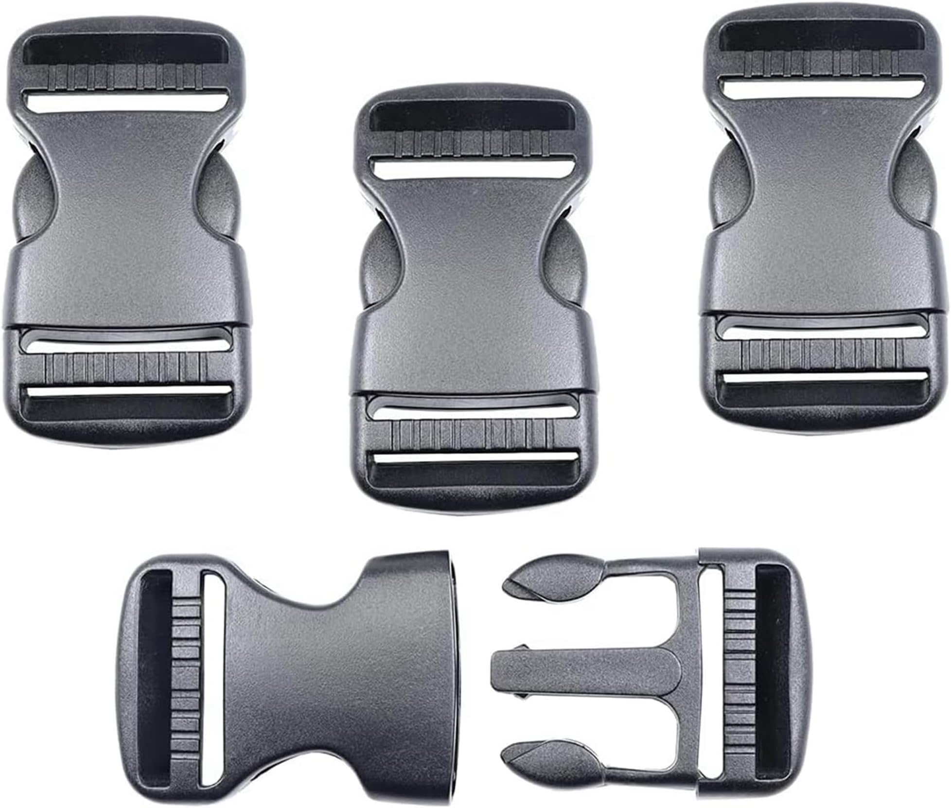 Quick Side Release Buckles,Heavy Duty Plastic Snap Buckle Clasps Backpack clips Buckle Replacement for Straps (32mm-4set)