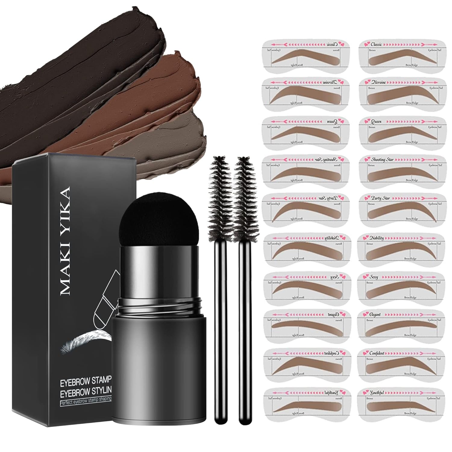 Eyebrow Stamp Stencil Kit Brow Stamp for Eyebrow Stencil