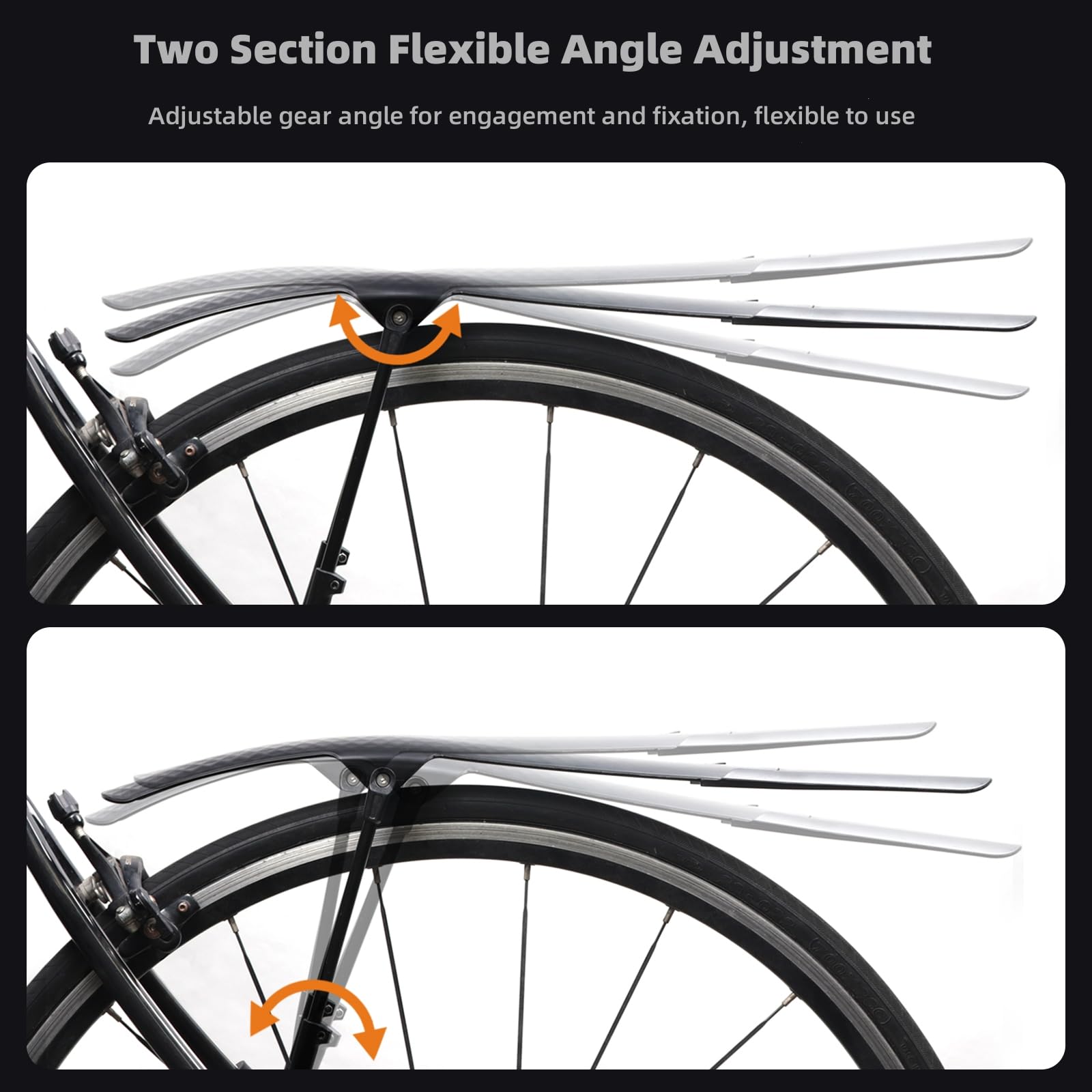 NELboNs Bike Fender Adjustable for Road Mountain Bikes Quick Release Extended Bicycle Tire Rear Mud Guard Full Cover Thicken Widen Rear Wheel Bike Fender - Image 3