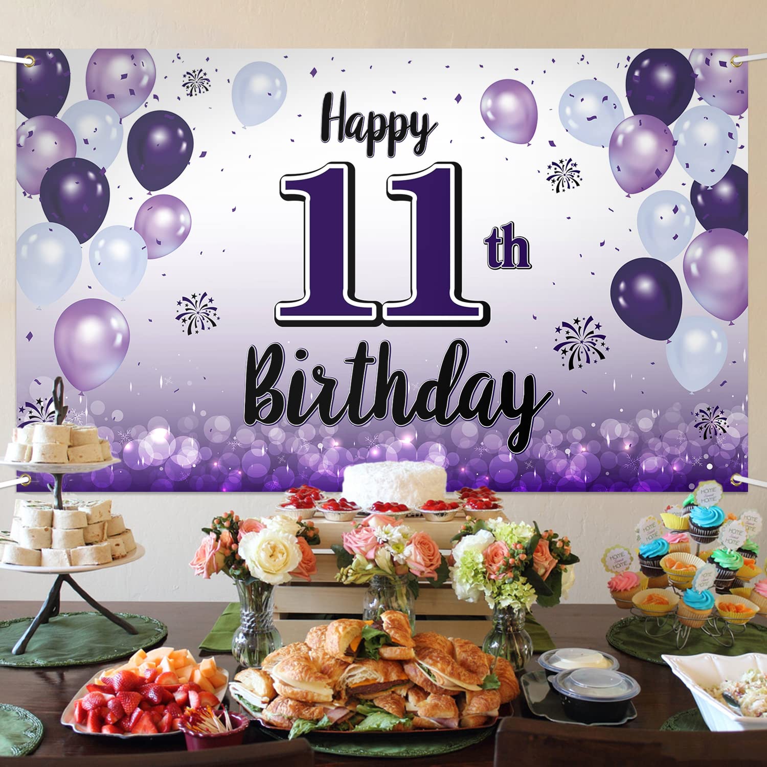 Happy Birthday Balloons YFHVJTKO 11th Birthday Decorations Supplies ...