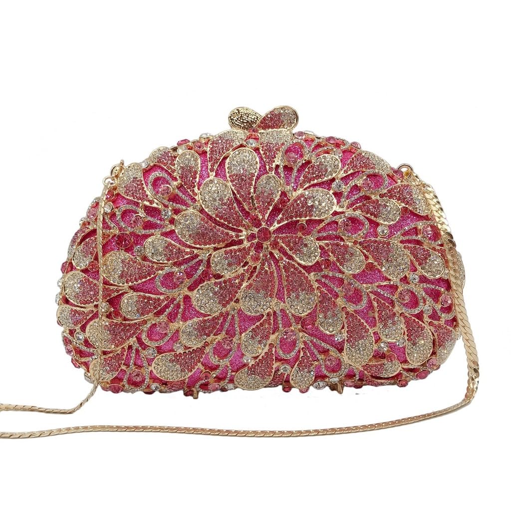 Sac de dîner en métal et diamant évidé idéal pour robe de banquet