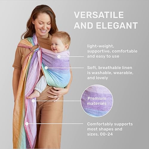 Miniatura 2 de LILLEbaby Eslingas de anillas, Arcoiris (Rainbow)