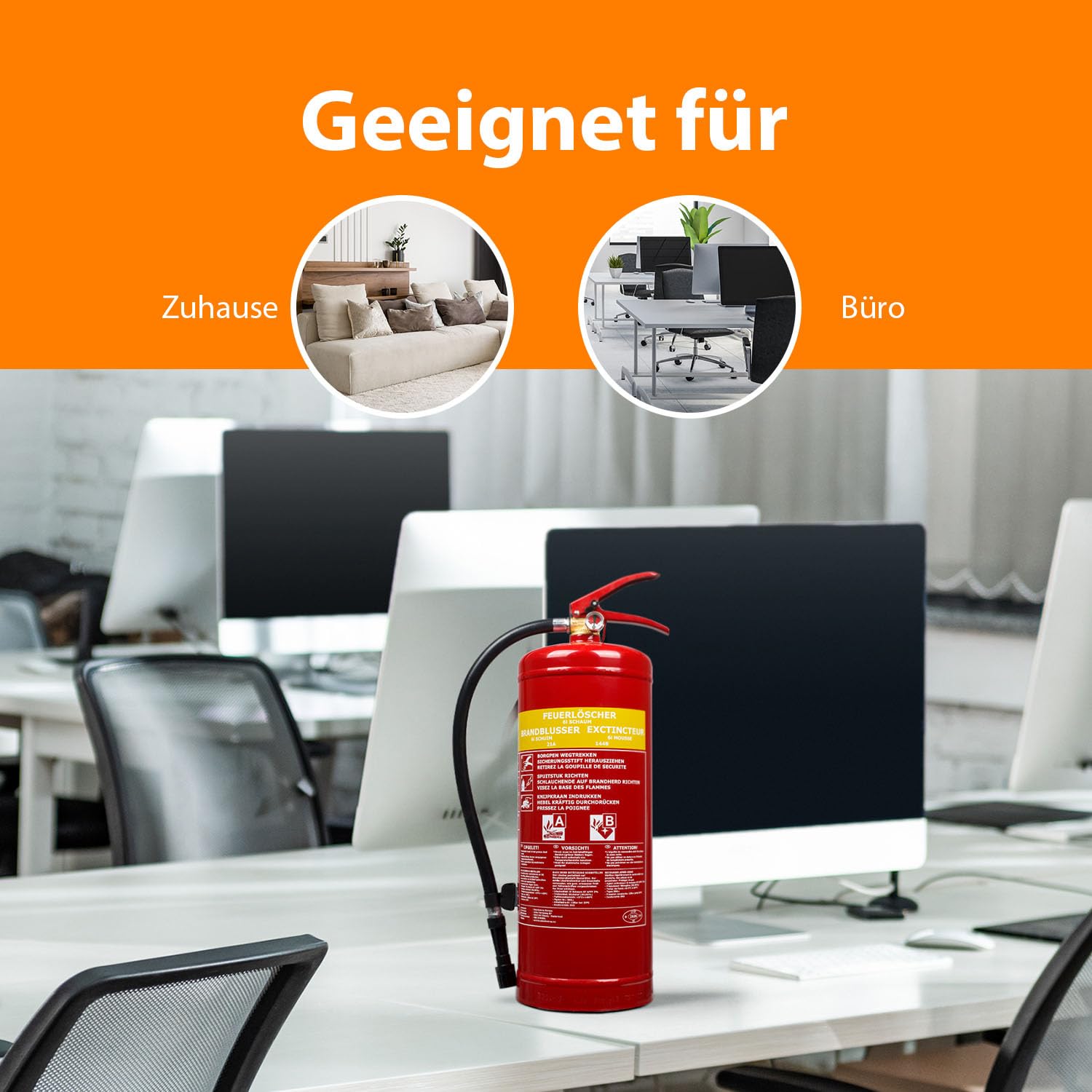 Smartwares FEX-15266 Schaum-Feuerlöscher, Rot
