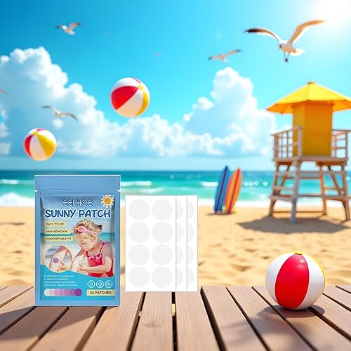 Miniatura 5 de 24 calcomanías UV para protector solar, detección UV impermeable, calcomanías de crema solar para volver a aplicar para adultos, parches