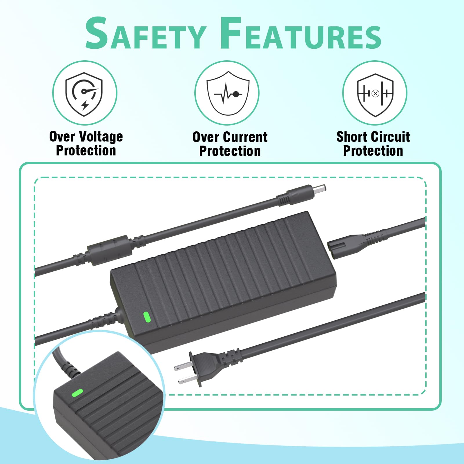 Cargador de 24 V para cargador de laboratorio Bambu compatible con Bambu Lab AMS 2 Pro, sistema de material automático de repuesto para Honor ADS-96HLA-19-1 24096E 96W cable de fuente de alimentación