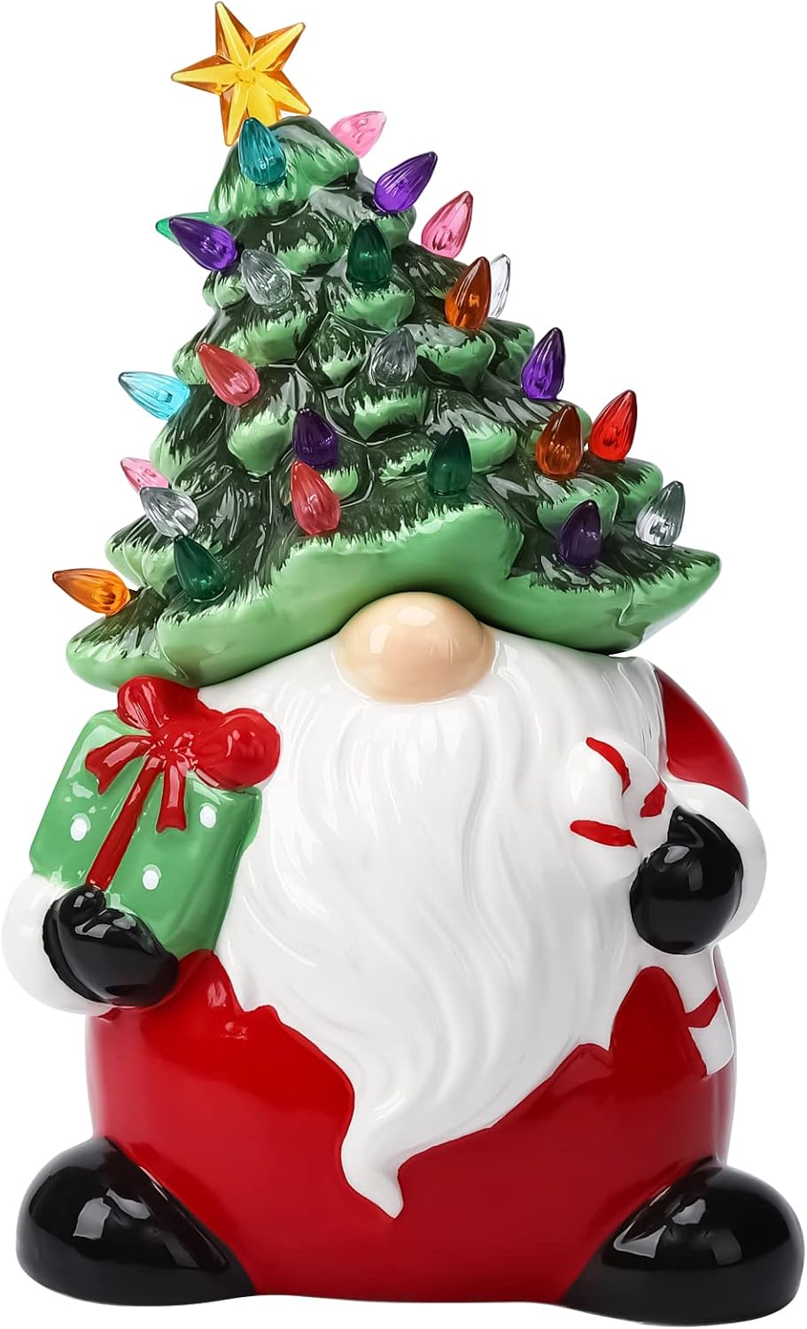 Table Top Christmas Decorations, 13" Ceramic Santa Figurine