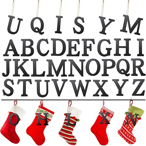 104 letras para medias de Navidad, letras acrílicas personalizadas del alfabeto de la A a la Z, letras acrílicas del alfabeto, recortes para