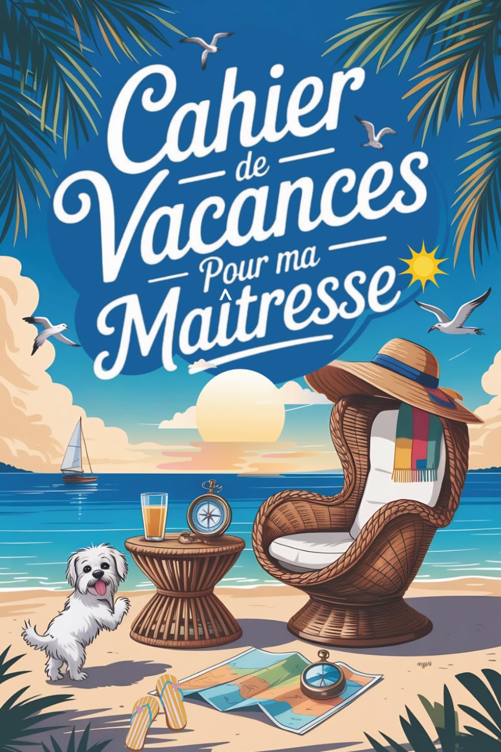 Cahier de vacances Maitresse: Un mélange de jeux variés et de coloriages anti-stress , Idée cadeau de fin d'année
