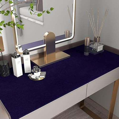 Miniatura 3 de CHIHUT Forro de terciopelo autoadhesivo azul oscuro para cajones de joyas, aparador, papel tapiz de terciopelo para despegar y pegar, forro de