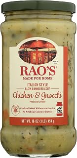 Rao's Made for Home Chicken Gnocchi Soup, 16oz, Real Vegetables, Traditional Italian Heat and Serve Soup