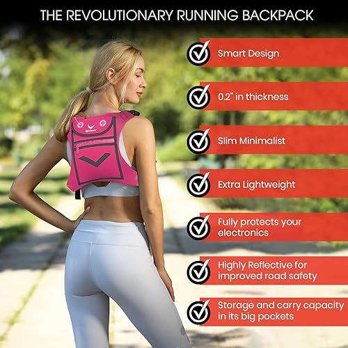 Miniatura 4 de Mini chaleco de mochila para correr para hombres y mujeres, equipo de alta visibilidad, sostiene objetos de valor, cualquier teléfono, ideal para
