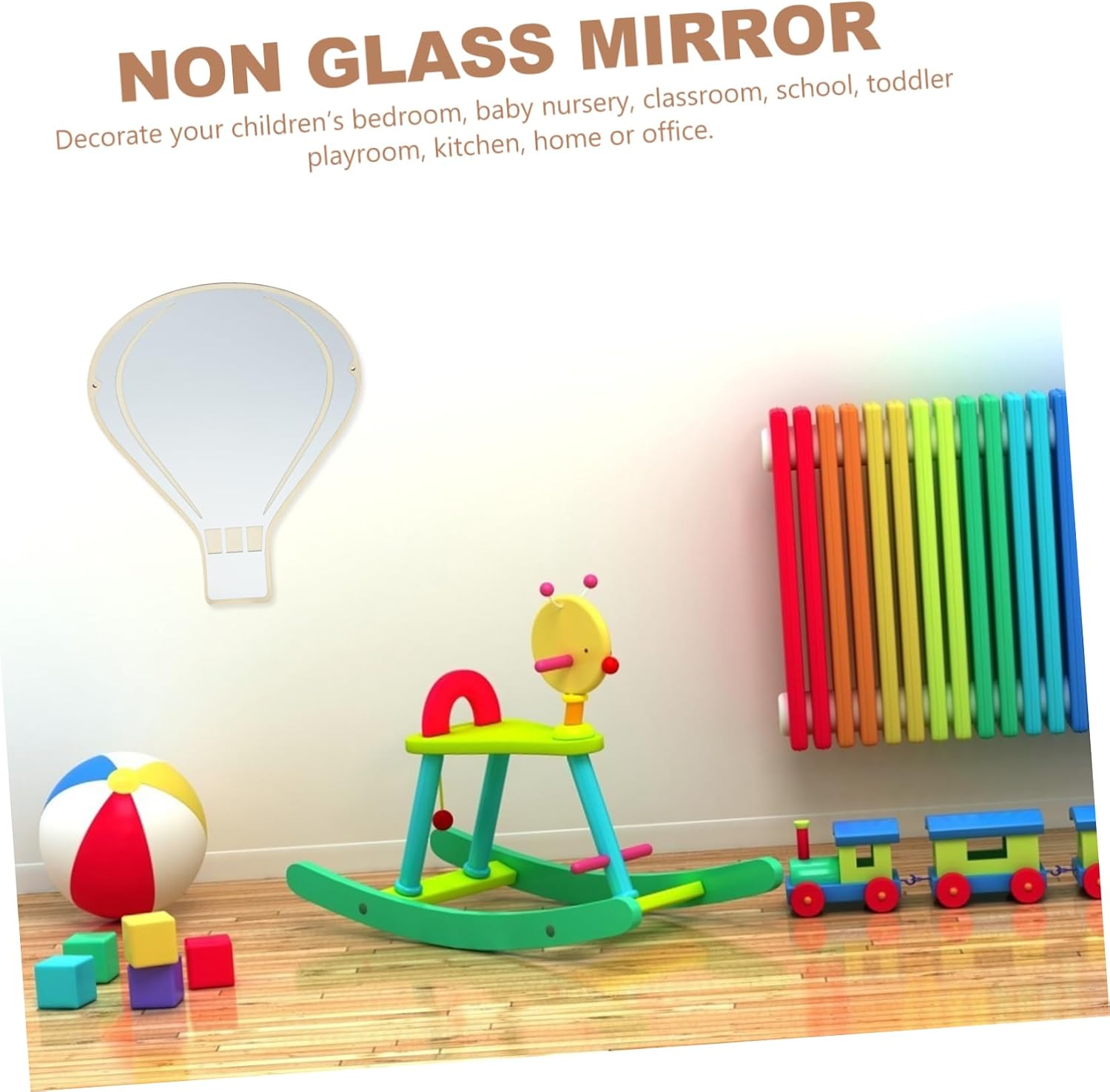 LIFKOME Non Glass Acrylic Mirror Sticker for Shatterproof Reflective Decal Easy Peel Stick Installation for Nursery Kindergarten Playroom Decor Brighten Any Room