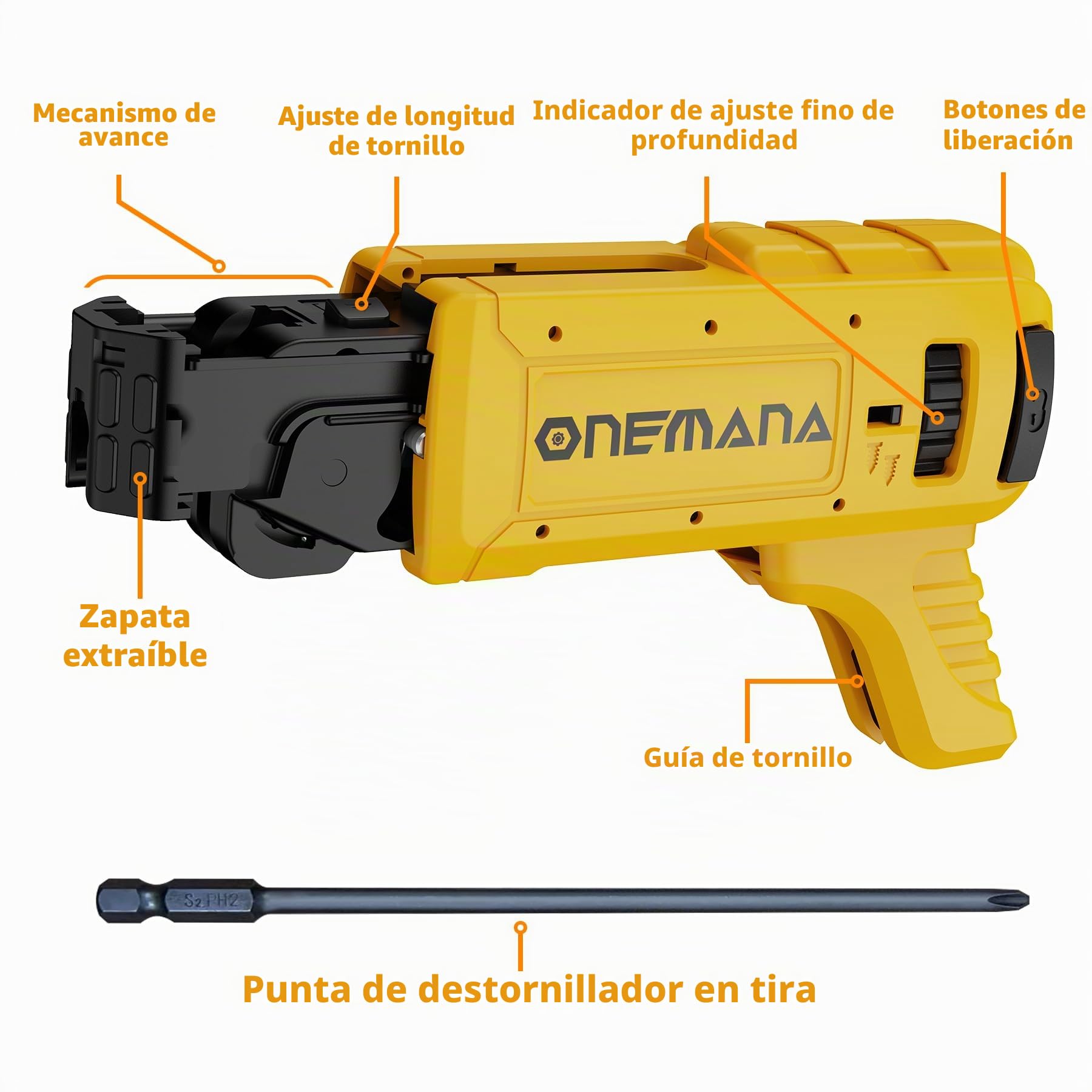 Mecanismo de herramienta de giro rápido, pistolas de tornillo para paneles de yeso, accesorio de cargador intercalado para DEWALT DCF630B DCF622B DCF6202 DCF6201