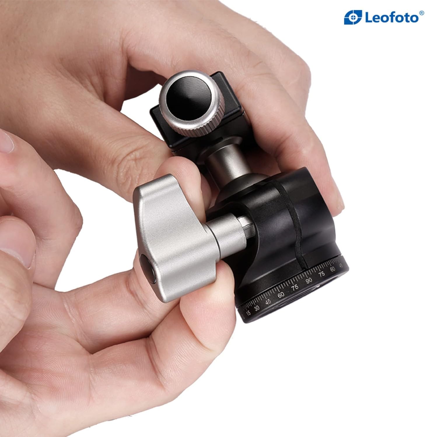 Leofoto - LH-25 Tripod Head with PU-25 Quick Release Plate - Ultra Light and Small - Load Capacity: 6 kg - LH-25+PU-25