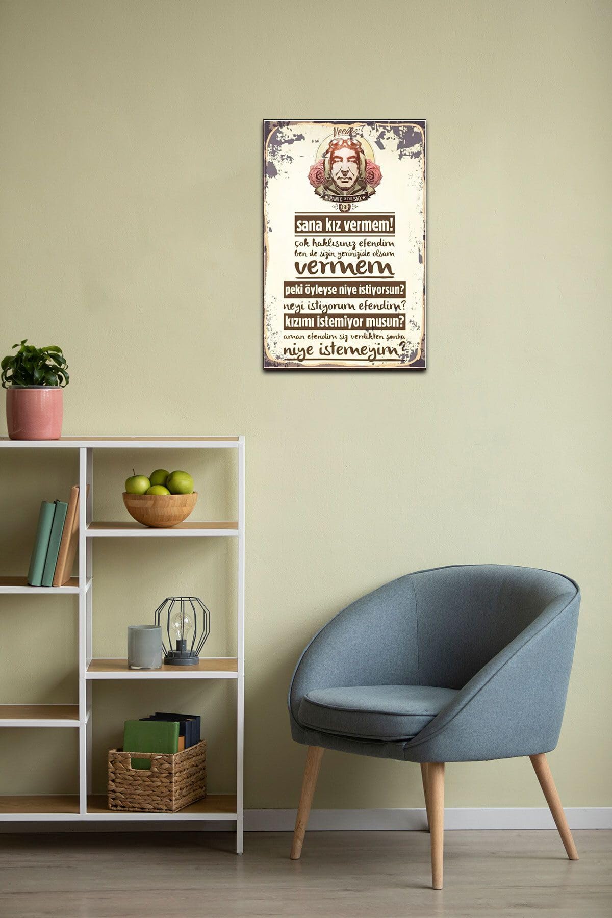 Dekolia Şener Şen Replik Retro Vintage Drtr0100 Ahşap Mdf Tablo