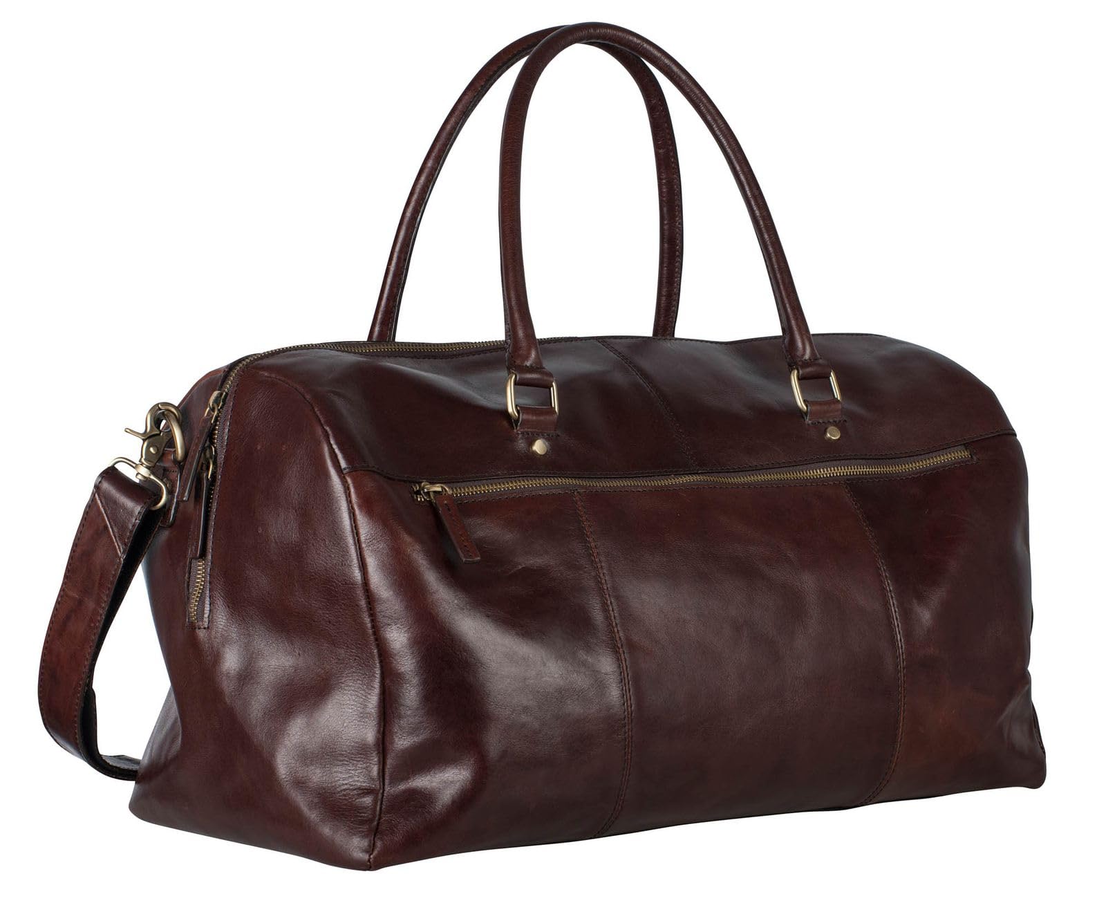 Bolsa de viaje Leonhard Heyden de cuero selecto marrón Cambridge 3