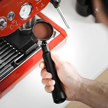 MHW-3BOMBER 54mm Bottomless Portafilter Fits Breville Barista Express, BES870XL, BES878, BES880, 3-Ears Flat Naked Espresso Portafilter with Filter Basket for 54mm Breville Machines, Astra BP7025B-OS