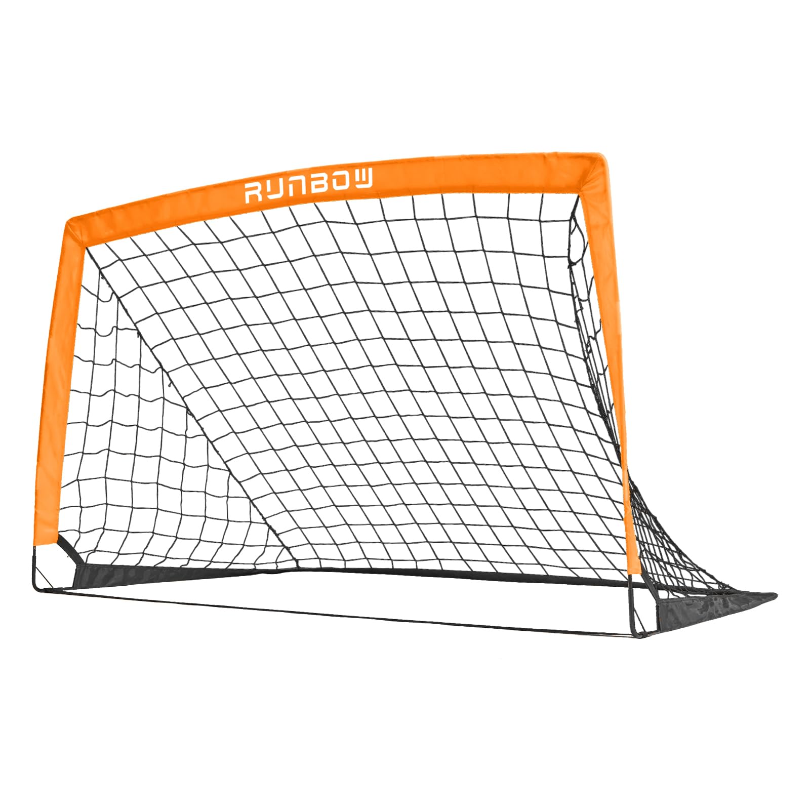 RUNBOW 5x3 ft Portable Kids Soccer Goal for Backyard Small Children Pop Up Soccer Goal Net Set of 2 with Portable Carrying Case