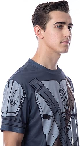 Miniatura 3 de Star Wars - Camiseta de disfraz de The Mandalorian Mando Holding The Child para hombre