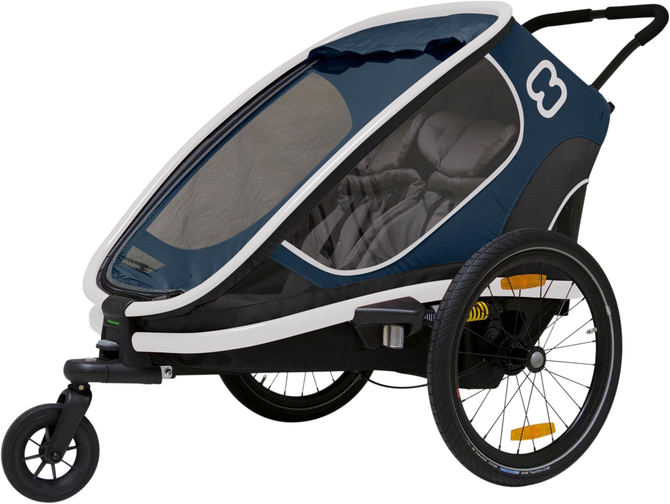 Outback Two Seat Reclining Multi-Sport Child Bike Trailer + Stroller (Jogger Wheel Sold Separately)