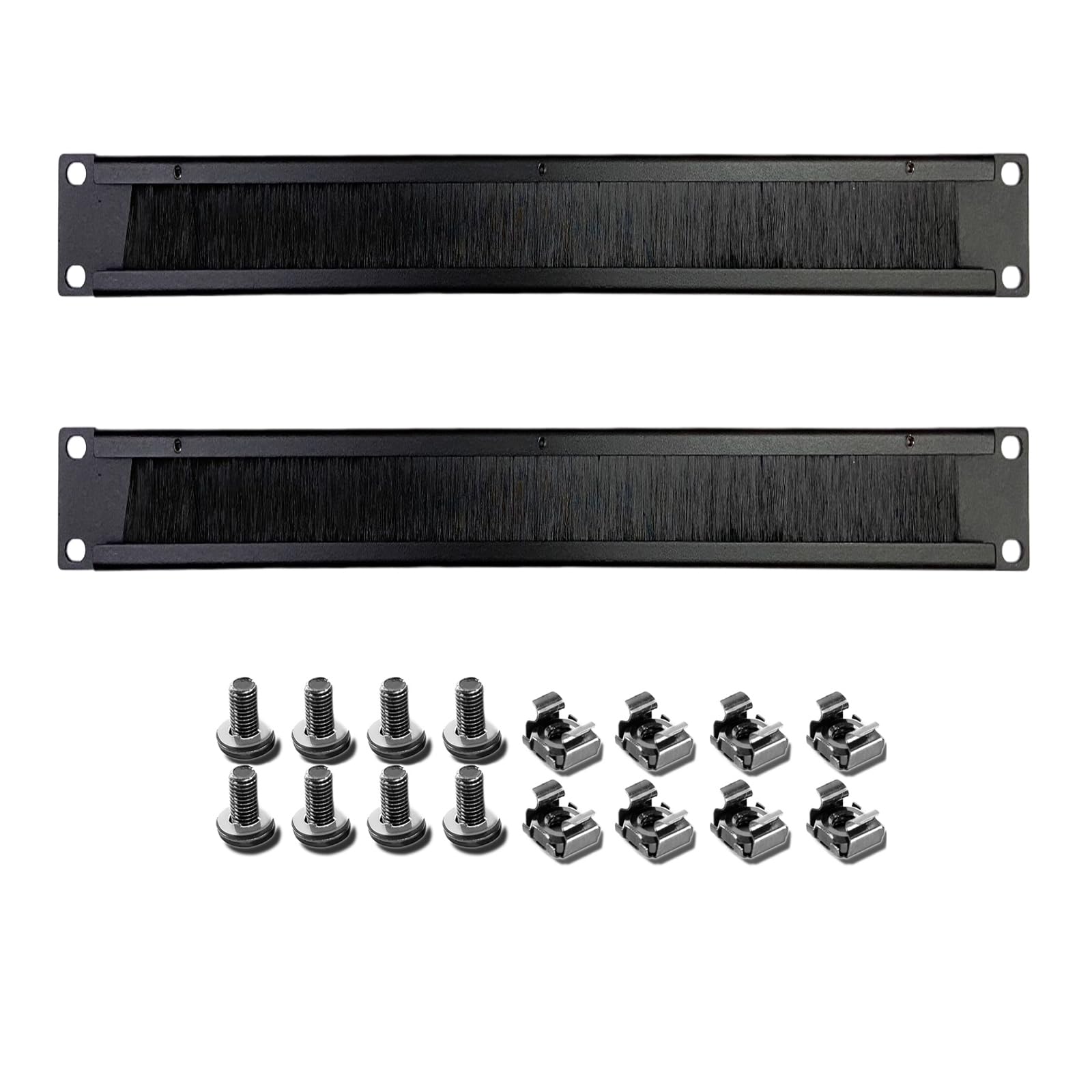 Photo 1 of 1U Blank Panel, 19 Inch Rack Mount Cable Management Panel Spacer W/Brush for Server Network Rack Enclosure Cabinet (4pcs)